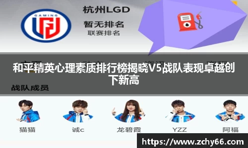 和平精英心理素质排行榜揭晓V5战队表现卓越创下新高