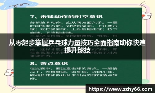 从零起步掌握乒乓球力量技巧全面指南助你快速提升球技
